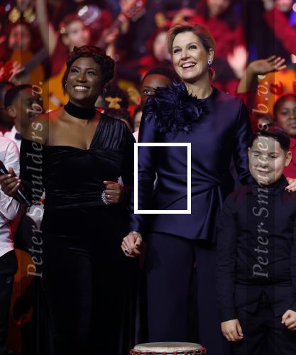 Breda 9 december 2025
Koningin Maxima bij het kerst Muziek gala in het chasse theater. Buddy Vedder en Edsilia Rombley presenteren het .