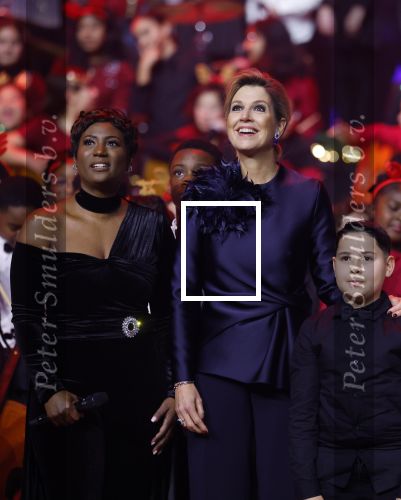 Breda 9 december 2025
Koningin Maxima bij het kerst Muziek gala in het chasse theater. Buddy Vedder en Edsilia Rombley presenteren het .