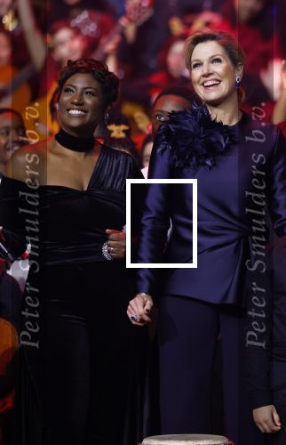 Breda 9 december 2025
Koningin Maxima bij het kerst Muziek gala in het chasse theater. Buddy Vedder en Edsilia Rombley presenteren het .