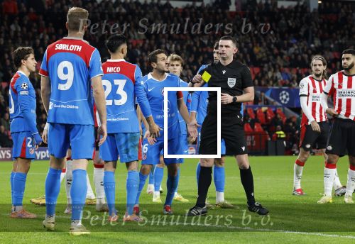 Eindhoven, 9 December 2025
PSV-Atletico Madrid, eindstand 2-3 CL
Championsleague
Michael Oliver referee England