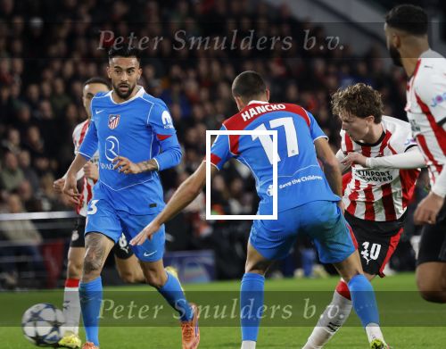 Eindhoven, 9 December 2025
PSV-Atletico Madrid, eindstand 2-3 CL
Championsleague
Paul Wanner met David Hancko