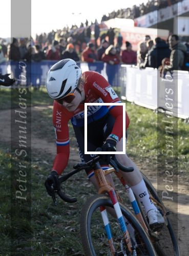 Dendermonde, (Belgie) 28 December 2025 Worldcup wedstrijd 
 Puck Pieterse Nederlands Kampioen
