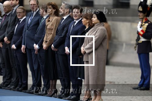 Amsterdam 11 december 2025
 Koning Willem-Alexander en koningin Maxima verwelkomende president van Finland Alexander Stubb met zijn echtgenote Suzanne Innes-Stubb op de Dam op de eerste dag van een tweedaags staatsbezoek aan Nederland. Thom van Campen