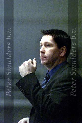 Eindhoven, 20 januari 1999
Ijshockey-bekerfinale tussen Nijmegen en Tilburg
Op de foto Nijmegen-coach Henry Stoer
