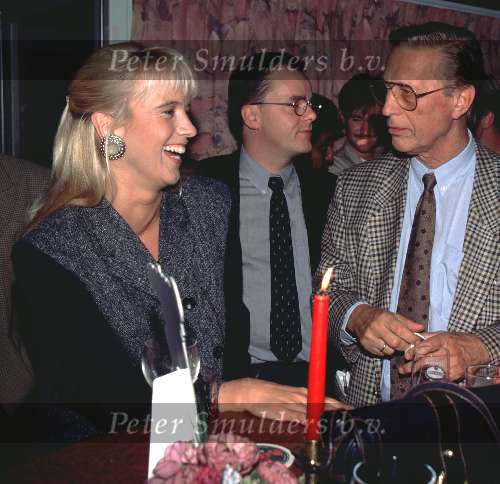 Linda de mol met haar vader John de Mol Sr.