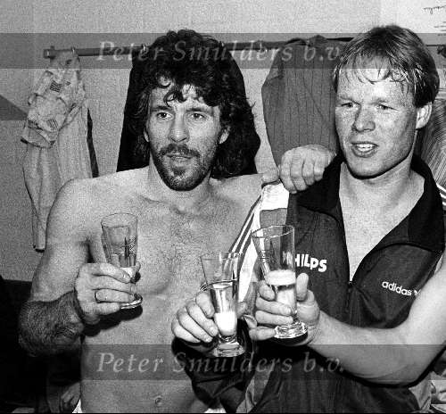 Eindhoven,
PSV Landskampioen 1987/1988
Op de foto Ronald koeman en Erik Gerets