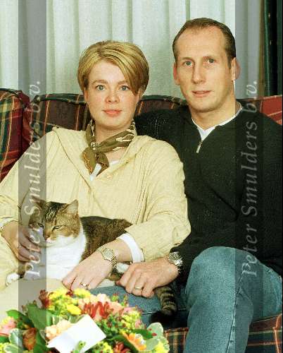 Jaap Stam met zijn vrouw 1998