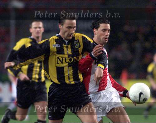 Eindhoven, 29 januari 2000
Wedstrijd om de Amstel Cup (1/8 finale), eindstand 0-2
Michel Kreek in duel met Ruud v Nistelrooy