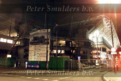 18 januari 2000
PSV Stadion . Verbouwing van de hoek waar de supporters van de tegenpartij zitten.