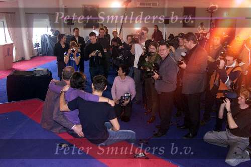 Huizen 3 januarie 2001
Persconferentie BB met Bianca BB, Robin BB  en Koos BB.
Veel pers met o.a. Joop v Tellingen, Ab Blauw