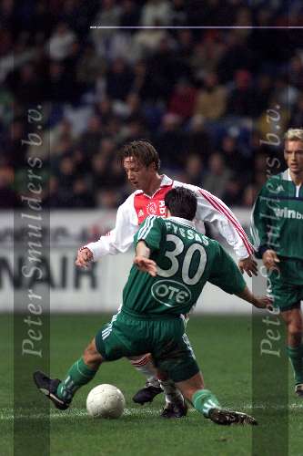 Amsterdam, 20 december 2000
Jubilleumwedstrijd tussen AJAX-Panathiakos
Cedric v d Gun