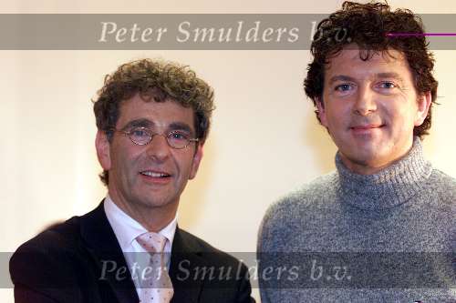 Nijkerk 1 januari 2001
Nieuwjaarsreceptie staatsloterijshow.
Chiel v Praag en Robert ten Brink