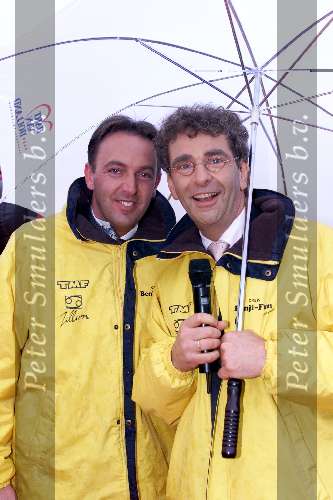 Nijkerk 1 januari 2001
Nieuwjaarsreceptie staatsloterijshow.
Stefan Kerkhofs met Chiel v Praag