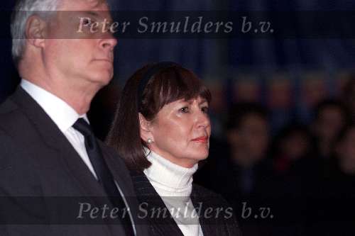 Hilversum 4 januari 2001
Begrafenis man Sjoukje Dijkstra.
Joan Haanappel met man