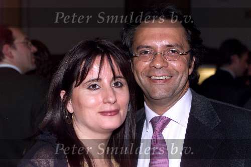 Veldhoven 28 januari 2001
VVCS Voetbalgala bij koningshof in Veldhoven.
Pedro Salazar met vrouw