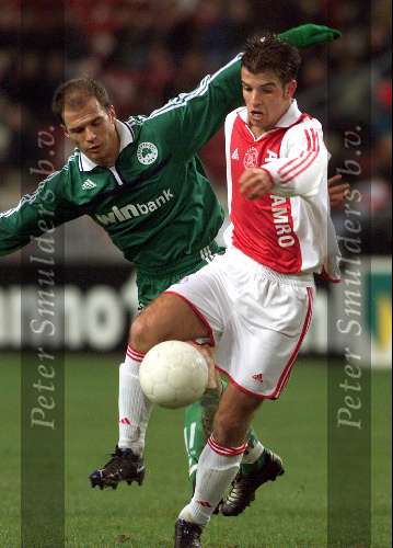 Amsterdam, 20 december 2000
Jubilleumwedstrijd tussen AJAX-Panathiakos
Rafael v d Vaart