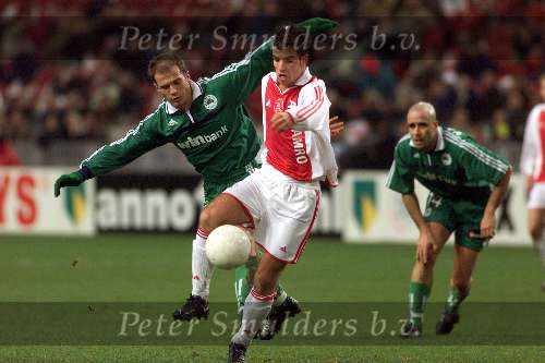 Amsterdam, 20 december 2000
Jubilleumwedstrijd tussen AJAX-Panathiakos
Rafael v d Vaart