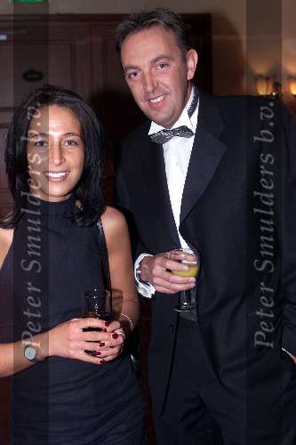 Nijkerk 1 januari 2001
Nieuwjaarsreceptie staatsloterijshow.
Stefan Kerkhofs met vriendin Latifa
