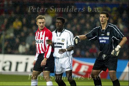 Eindhoven 26 januari 2002
PSV-NAC 3-1
Dennis Rommedahl  en Kofi Mensah
Babos