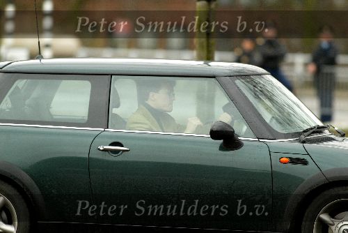 Den Haag 26 januari 2002
prins Willem Aleander en Maxima vrijgezellendag in Madurodam.  
Prins Constantijn in mini cooper
