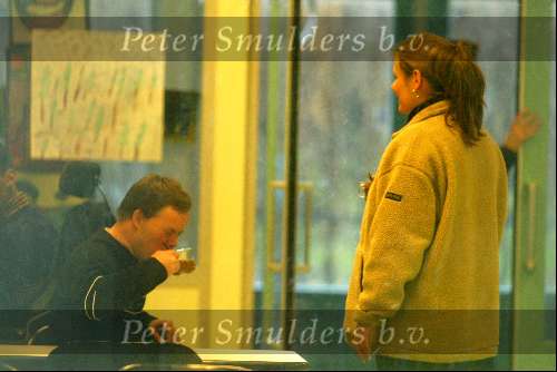 Amsterdam 16 januari 2002
Prinses Annet Sekreve werkt op een dagveblijf voor verstandelijk gehandicapten.