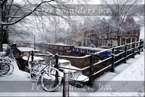 Amsterdam 30 januari 2003
Amsterdam bij Sneeuw Winter Grachten
Winters tafreel
Fiets