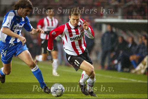 Eindhoven 10 December 2003
Wedstrijd in de Champions League tussen
PSV-Deportivi La Coruna, eindstand 3-2
Arjen Robben