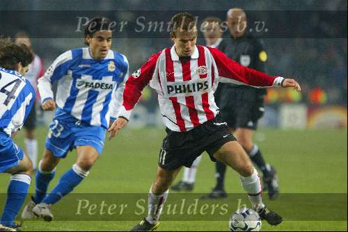 Eindhoven 10 December 2003
Wedstrijd in de Champions League tussen
PSV-Deportivi La Coruna, eindstand 3-2
Arjen Robben