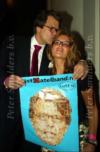 Amsterdam 18 januari 2003
BNN bijeenkomst i.v.m.  verkiezingen.
Emile Ratelband met dochter
