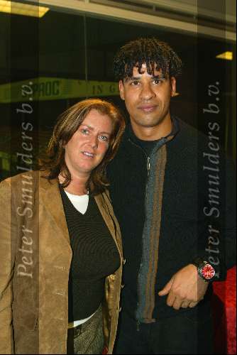 Volendam 29 januari 2003
Oud Ajax tegen oud Volendam. 
Frank Rijkaard met zijn vrouw Monique Rijkaard