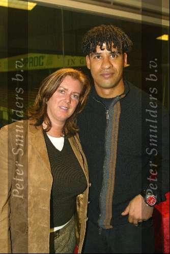 Volendam 29 januari 2003
Oud Ajax tegen oud Volendam
Frnk Rijkaard met Monique Rijkaard
