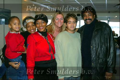 Beek 3 januari 2002
George Mc Cray met vrouw en kinderen en ex vrouw