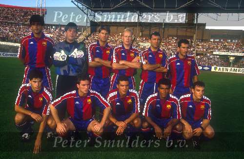 FC Barcelona romario Stoitskov Ronald Koeman Ferrer 
in het Olympisch Stadion in Amsterdam