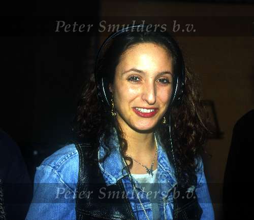 Sabine Koning in de platenstudio
