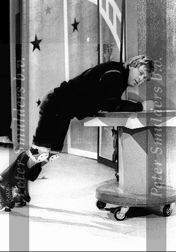 Goes 10 Januari 1985
Willem Ruis op de rolschaatsen in zijn circus