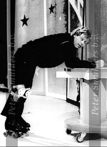 Goes 10 Januari 1985
Willem Ruis op de rolschaatsen in zijn circus