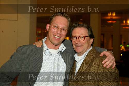 Hilversum 9 januari 2003
Verkiezing omroepman van het jaar bij Jan Tabak.
Fons v Westerloo en Edger Hamer