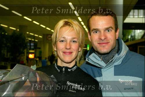 Schiphol 27 januari 2004
Aankomst op Schiphol van  Erben Wennemars en Marianne Timmer