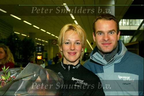 Schiphol 27 januari 2004
Aankomst op Schiphol van  Erben Wennemars en Marianne Timmer