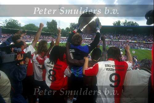 Feyenoord Landskampioen Ed de Goeij John de Wolf Gaston Taument Jozef Kiprich