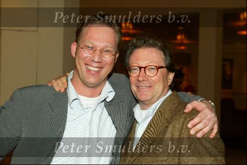 Hilversum 9 januari 2003
Verkiezing omroepman van het jaar bij Jan Tabak.
Fons v Westerloo en Edger Hamer