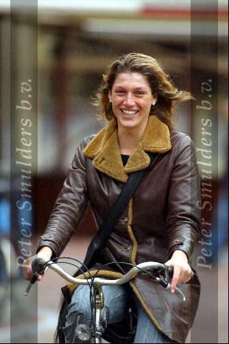 Amsterdam 14 januari 2004
Kelly BB op fiets