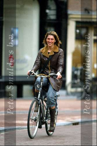 Amsterdam 14 januari 2004
Kelly BB op fiets