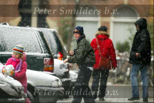 Amsterdam 1 januari 2004
Victor Reinier met zijn kinderen in de sneeuw