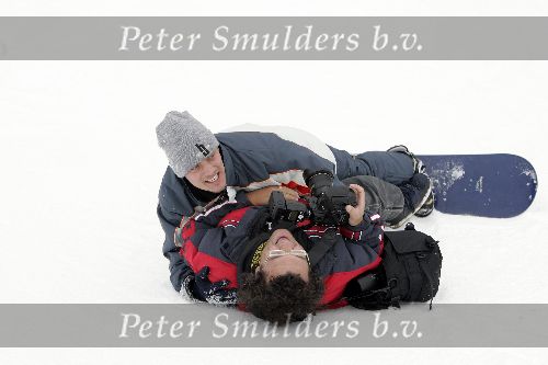 Seefeld 18 januari 2005
Princee opening hotel.
Winston Post met snowboard en Roy Beusker