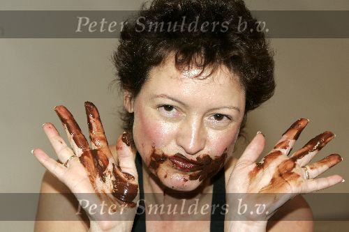 Amsterdam 20 januari 2005
Wilma Nanninga tijdens het maken van een chocoladetaart