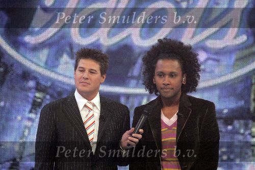 Hilversum, 7 Januari 2006 Studio 22
2e Finaleronde Idols 2006
Aaron Idols met Martijn Krabbe