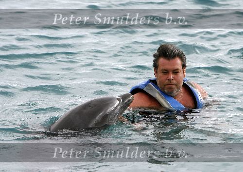 Curacao 6 januari 2006
Benno de Leeuw met dolfijnen zwemmen  op curacao