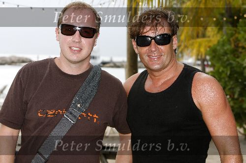 Curacao 6 januari 2006
Gerard Joling met Edwin Evers op curacao