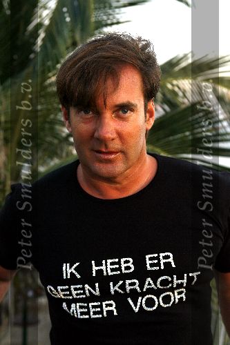 Curacao 5 januari 2006
Gerard Joling op vakantie op Curacao. T shirt \